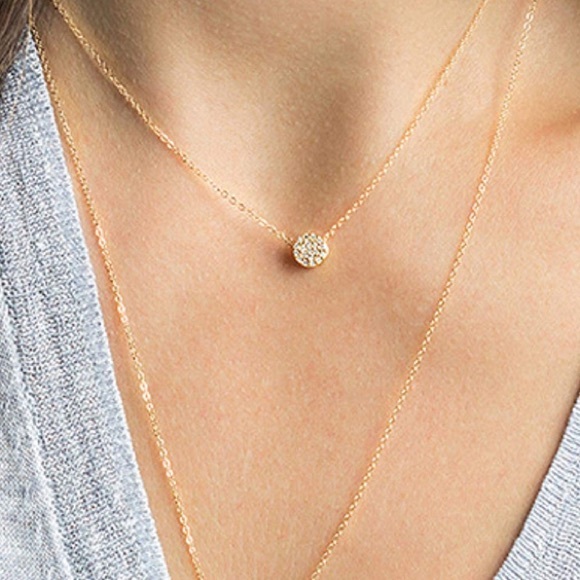 Dainty Mini Dot Gold Fill Sterling Necklace NWT - Picture 10 of 10